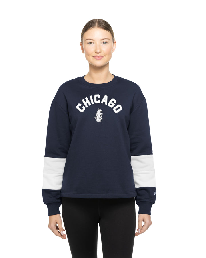 Chicago Cubs 1914 Women's Navy Gameday Crew by New Era Sweatshirts & Hoodies New Era