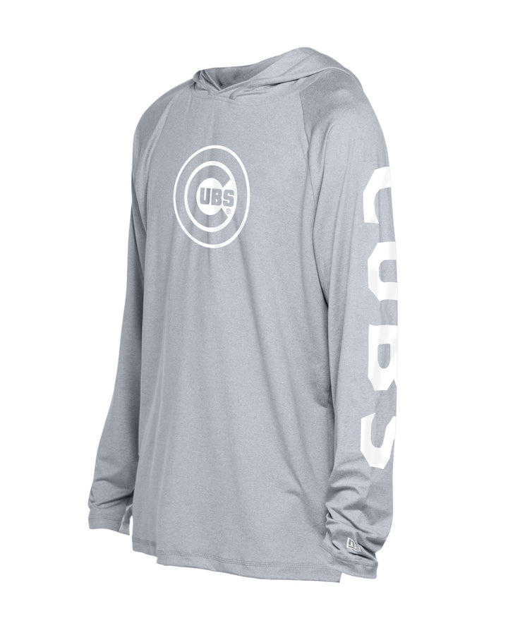 Chicago Cubs Logo Leisure Hoodie Grey by New Era Sweatshirts & Hoodies NEW ERA CAP COMPANY INC