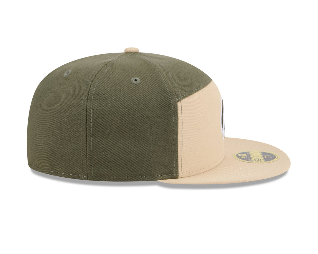 Chicago Cubs Windy City 2-Tone Color Pack 59FIFTY Olive Tan Cap by New Era Caps New Era