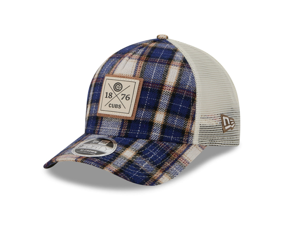 Chicago Cubs Plaid Patch Adjustable Cap by New Era CAPS NEW ERA CAP COMPANY INC