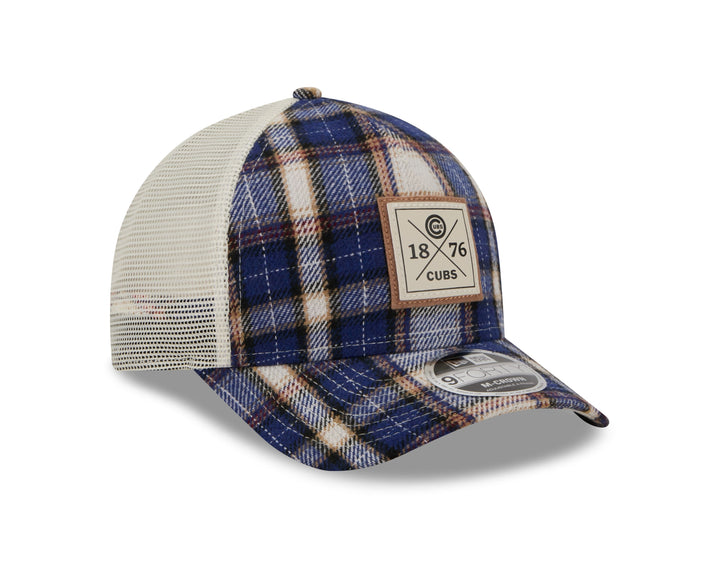 Chicago Cubs Plaid Patch Adjustable Cap by New Era CAPS NEW ERA CAP COMPANY INC