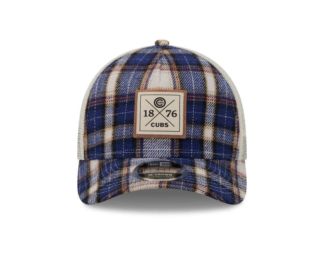 Chicago Cubs Plaid Patch Adjustable Cap by New Era CAPS NEW ERA CAP COMPANY INC