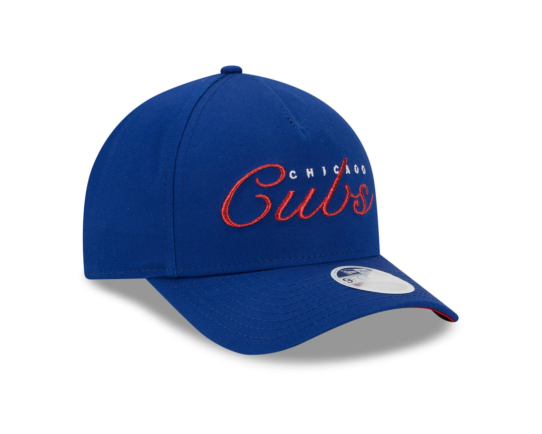 Chicago Cubs Metallic Script Women's Royal 9Forty Cap by New Era NEW ERA CAP COMPANY INC