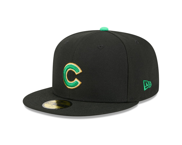 Chicago Cubs 2026 St. Patrick's Day Black 59FIFTY Fitted Cap by New Era