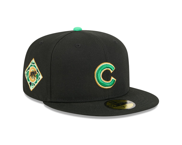 Chicago Cubs 2026 St. Patrick's Day Black 59FIFTY Fitted Cap by New Era