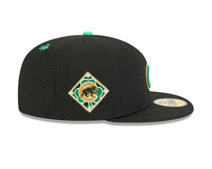 Chicago Cubs 2026 St. Patrick's Day Black 59FIFTY Fitted Cap by New Era