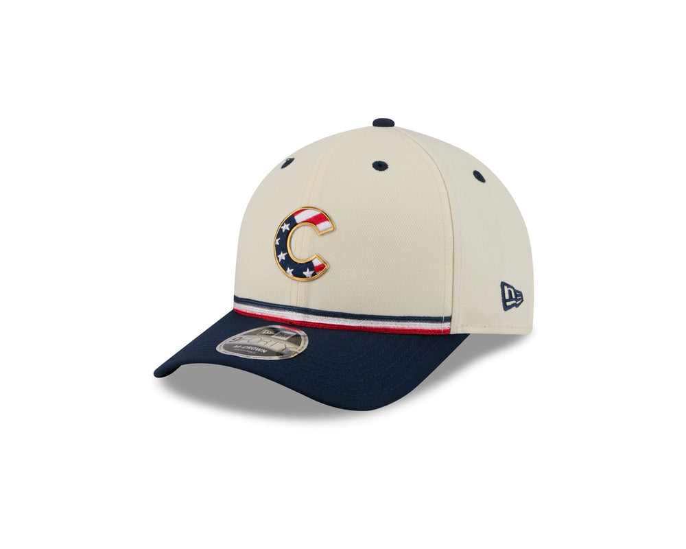 Chicago Cubs 2026 July 4th Youth & Toddler Snapback Cap in Cream by New Era Caps NEW ERA CAP COMPANY