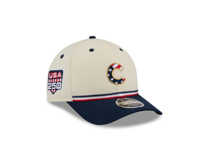 Chicago Cubs 2026 July 4th Youth &amp; Toddler Snapback Cap in Cream by New Era Caps NEW ERA CAP COMPANY