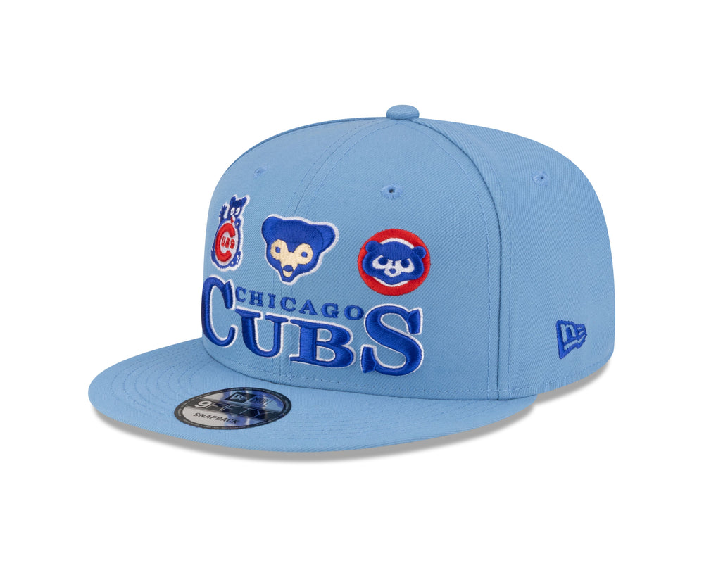 Chicago Cubs 150th Anniversary Logo Era 3 9FIFTY Snapback Cap in Sky by New Era Caps NEW ERA CAP COMPANY