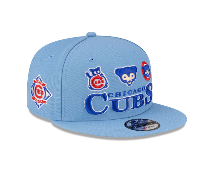 Chicago Cubs 150th Anniversary Logo Era 3 9FIFTY Snapback Cap in Sky by New Era Caps NEW ERA CAP COMPANY