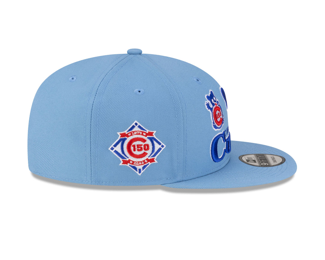Chicago Cubs 150th Anniversary Logo Era 3 9FIFTY Snapback Cap in Sky by New Era Caps NEW ERA CAP COMPANY