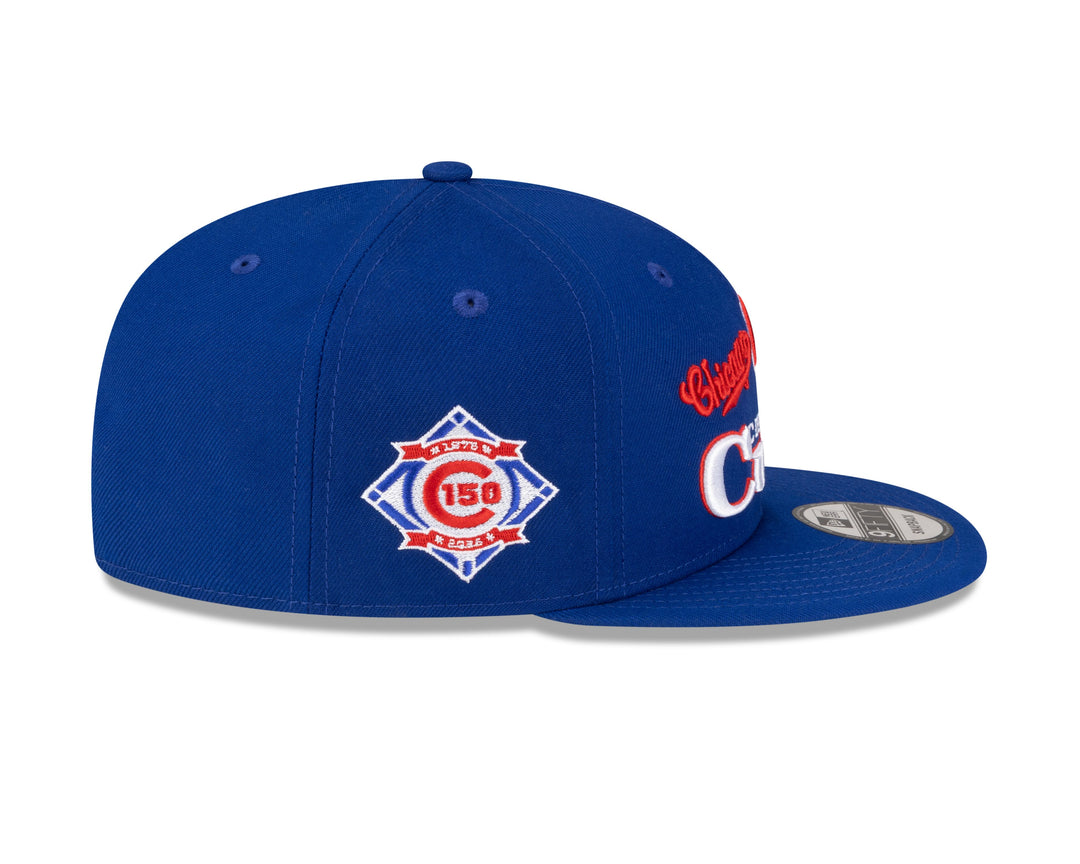 Chicago Cubs 150th Anniversary Logo Era 2 9FIFTY Snapback Cap in Royal by New Era Caps NEW ERA CAP COMPANY
