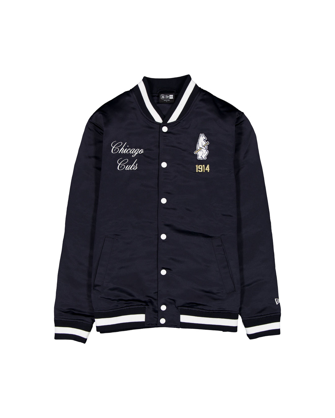 Chicago Cubs 150th Anniversary 1914 Logo Button Front Jacket by New Era Jackets NEW ERA CAP COMPANY