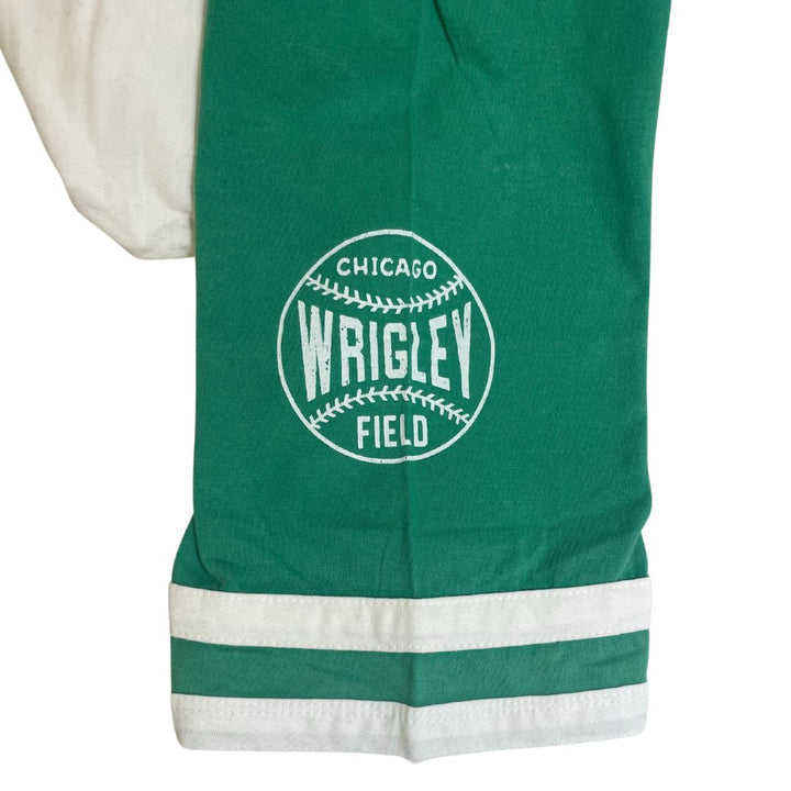 WRIGLEY FIELD AMERICAN NEEDLE FOUL BALL GREEN JERSEY TEE