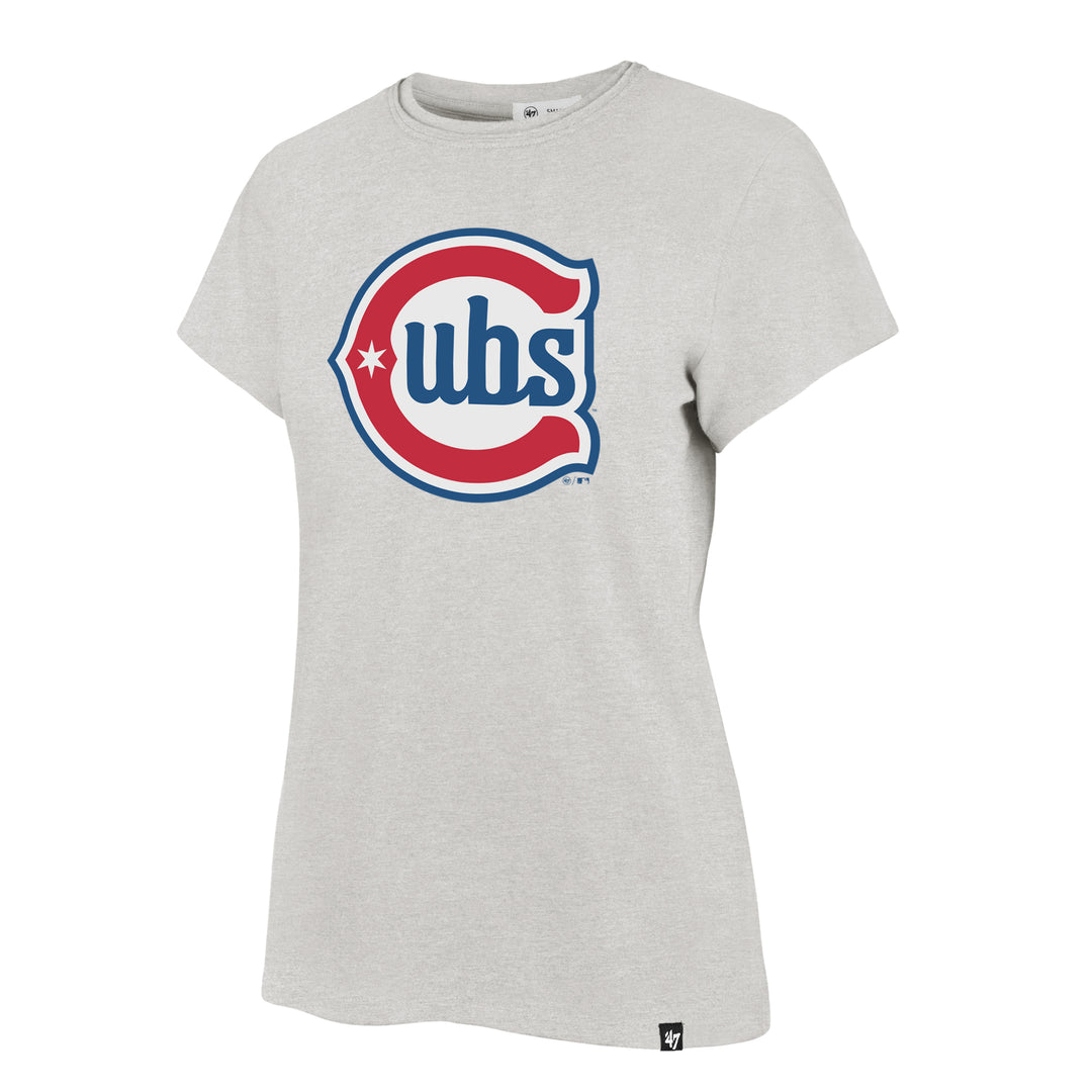 Chicago Cubs Blues Alternate Logo Frankie Grey Women's T-Shirt by '47 Brand Short Sleeve Tees '47 BRAND