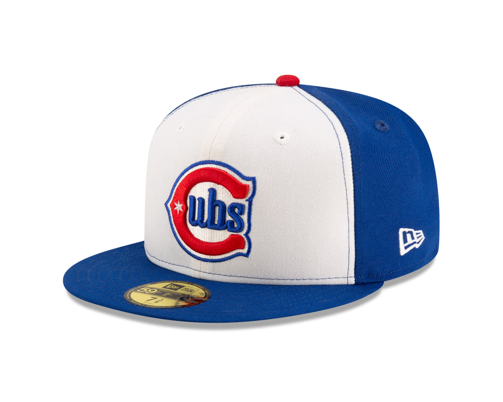 Chicago Cubs Blues Alternate 59FIFTY On-Field White & Royal Youth Fitted Cap by New Era Caps New Era