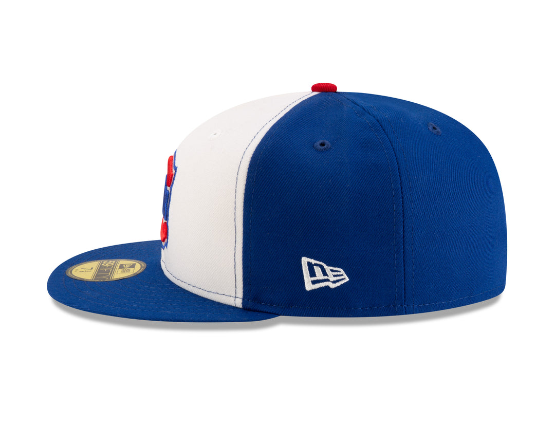 Chicago Cubs Blues Alternate 59FIFTY On-Field White & Royal Youth Fitted Cap by New Era Caps New Era