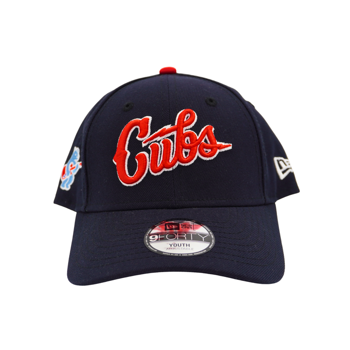 Chicago Cubs Alt 2 Electric Script Youth Navy 9Forty Cap by New Era Caps NEW ERA CAP COMPANY