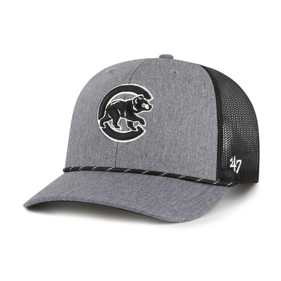 Chicago Cubs Walking Bear Carbon Rope Trucker Charcoal By &