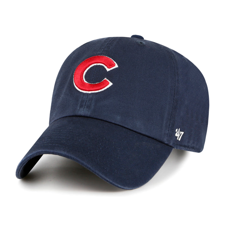 Chicago Cubs Logo Heritage USA Flag Cap Navy by &