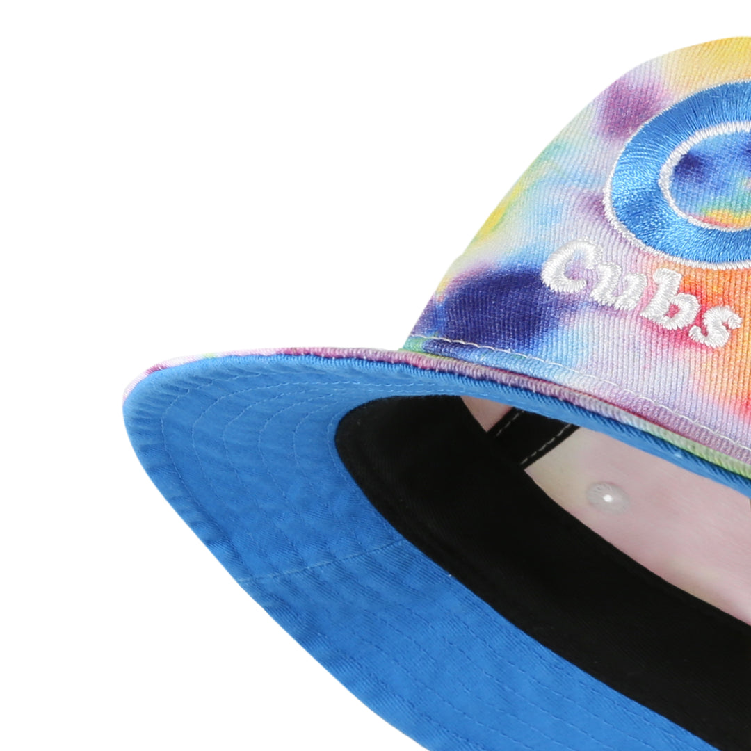 CHICAGO CUBS '47 YOUTH C LOGO TIE DYE BUCKET HAT