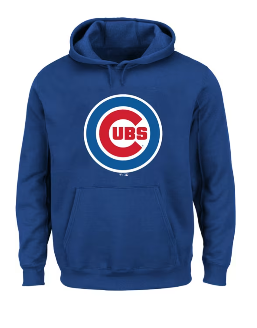 Chicago Cubs Bullseye Logo Unisex Big & Tall Hoodie by Profile Sweatshirts & Hoodies PROFILE