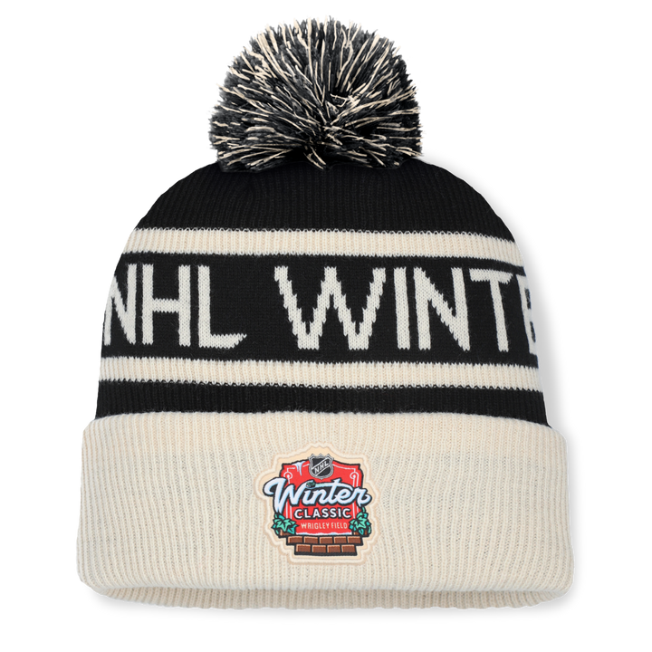 Chicago 2025 NHL Winter Classic Cuffed Knit Hat with Pom Knits FANATICS