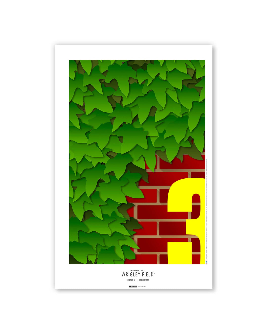 CHICAGO CUBS S. PRESTON WRIGLEY FIELD ART PRINT