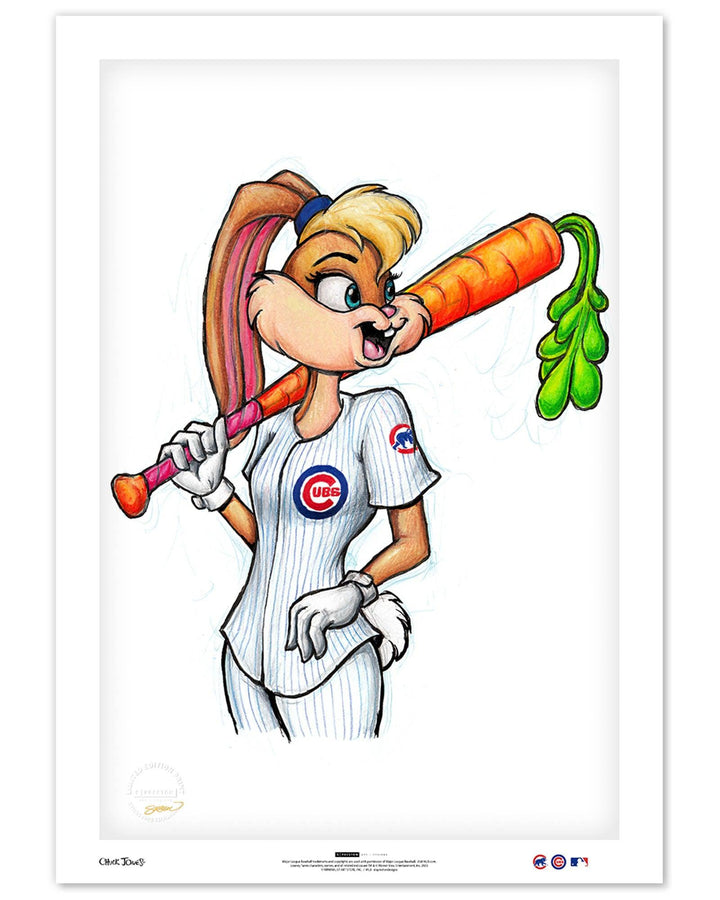 CHICAGO CUBS S. PRESTON LOLA BUNNY X CUBS ART PRINT