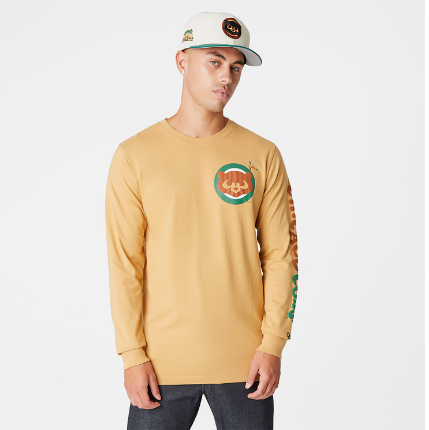 CHICAGO CUBS NEW ERA CAMP BEIGE LONG SLEEVE