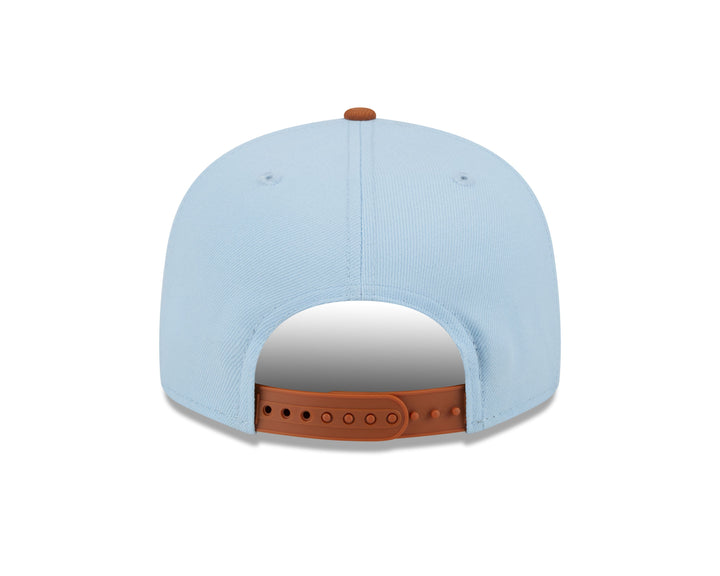 CHICAGO CUBS NEW ERA YOUTH AQUA AND BROWN SNAPBACK CAP