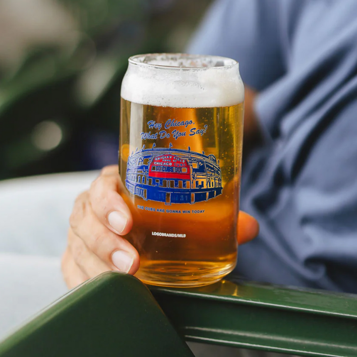 Chicago Cubs X Alice & Wonder Hey Chicago Glass Home & Office Alice & Wonder