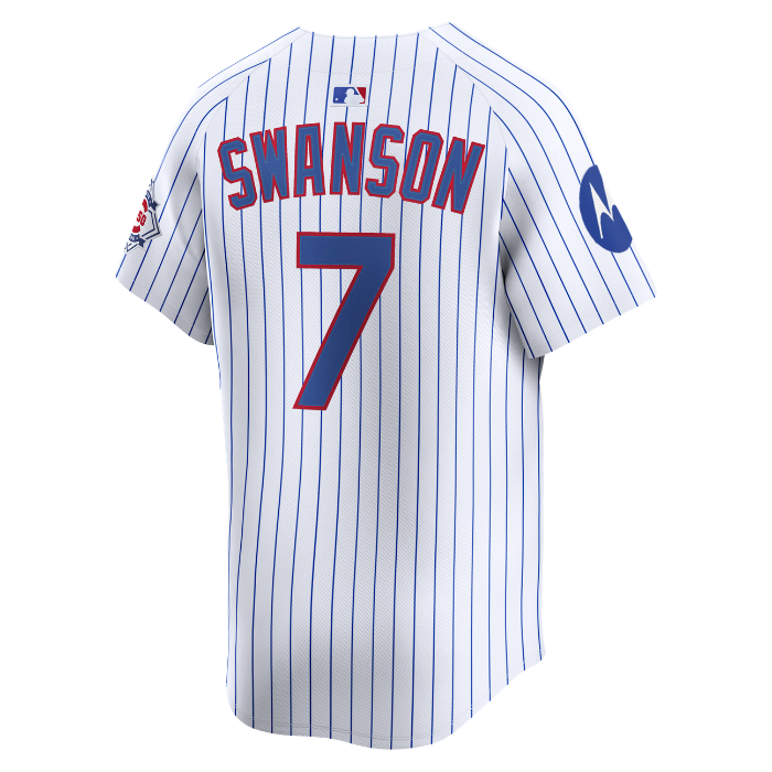 Chicago Cubs Dansby Swanson Home 150th Anniversary Limited Jersey by Nike Jersey Nike