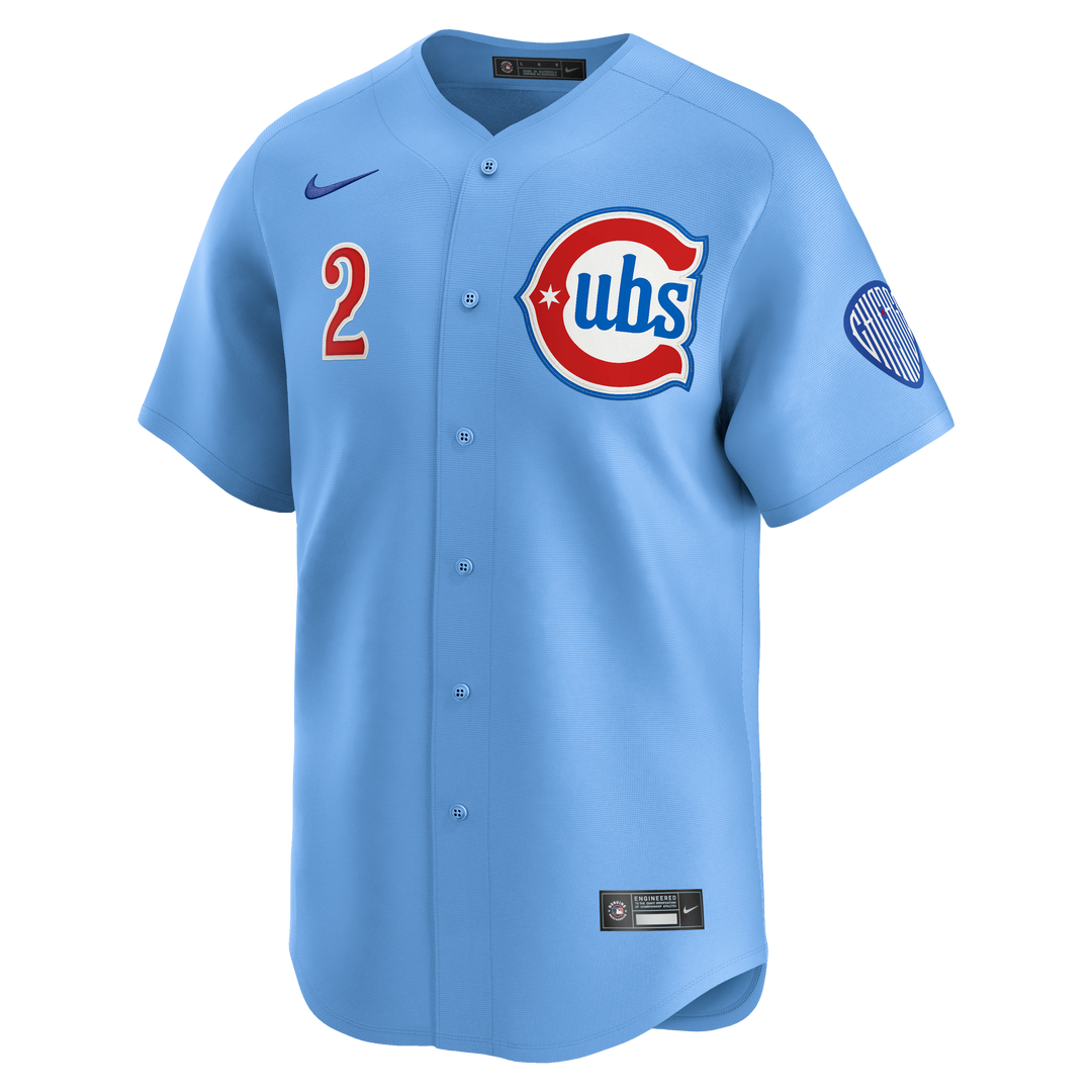 Chicago Cubs Nico Hoerner Blues Alternate Limited Baby Blue Jersey by Nike