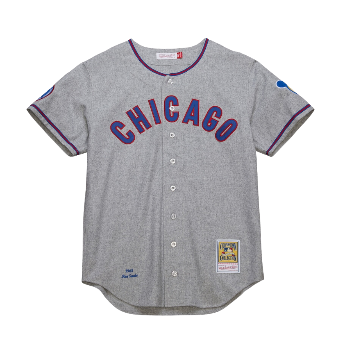 Chicago Cubs Ron Santo Gray 1968 Authentic Jersey by Mitchell & Ness Jerseys MITCHELL & NESS