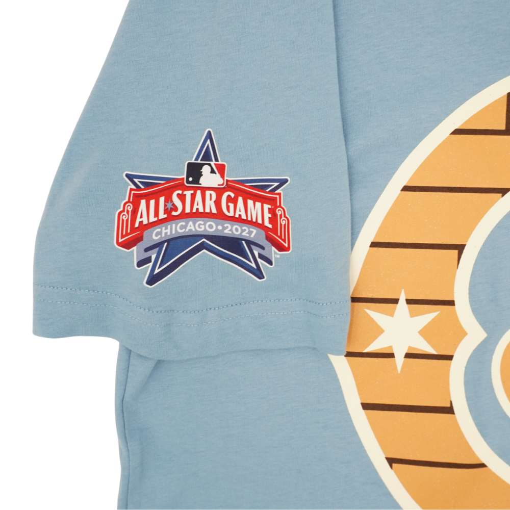 Chicago Cubs 2027 All-Star Game Rock Bear Chrome T-Shirt by New Era T-Shirt NEW ERA CAP COMPANY