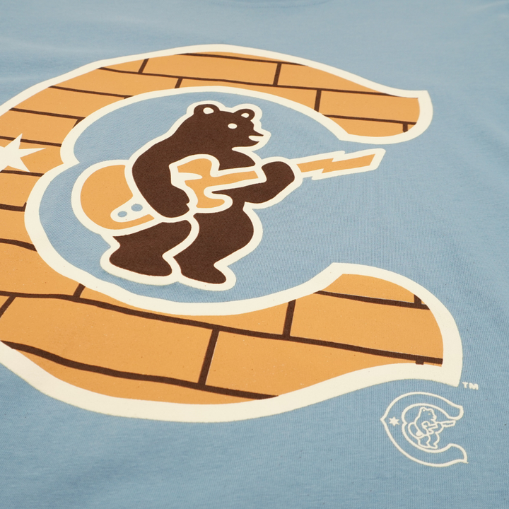 Chicago Cubs 2027 All-Star Game Rock Bear Chrome T-Shirt by New Era T-Shirt NEW ERA CAP COMPANY