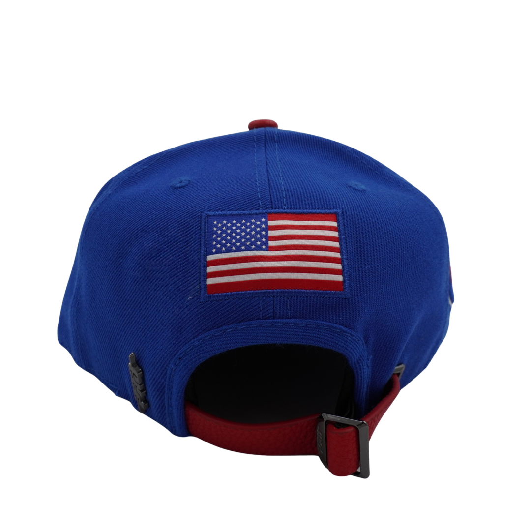 Chicago Cubs USA Flag Leather Adjustable Cap by Pro Standard - Ivy Shop