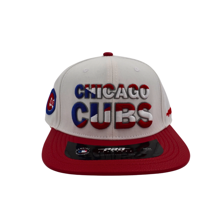 Chicago Cubs Puerto Rico Flag Leather Adjustable Cap by Pro Standard - Ivy Shop