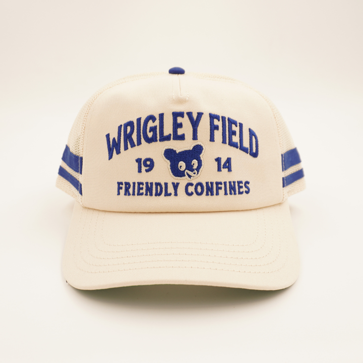 Wrigley Field Friendly Confines Roscoe Mesh Trucker Cap by American Needle Cap AMERICAN NEEDLE