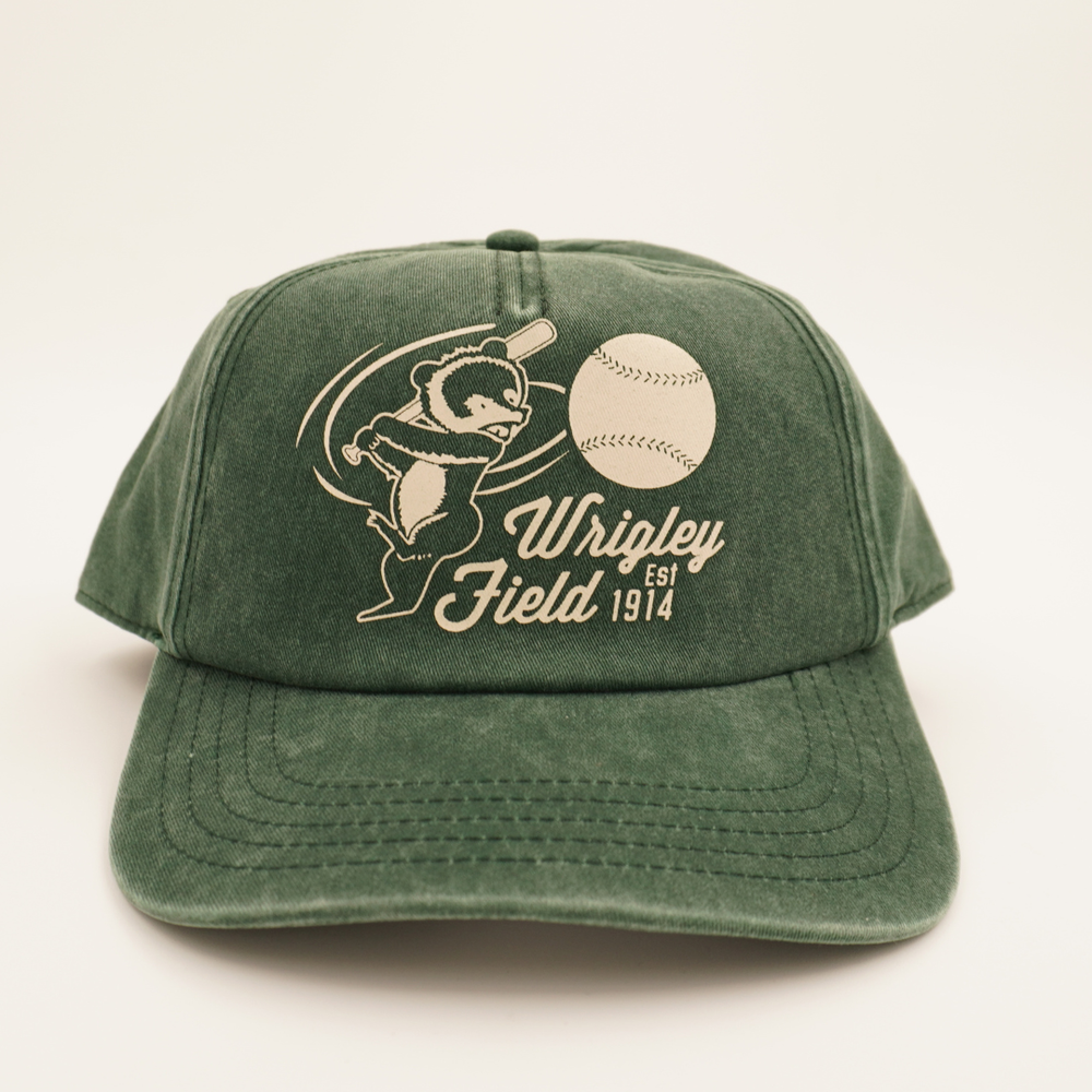 Wrigley Field Swinging Bear Rope Snapback Cap in White by American Needle Cap AMERICAN NEEDLE