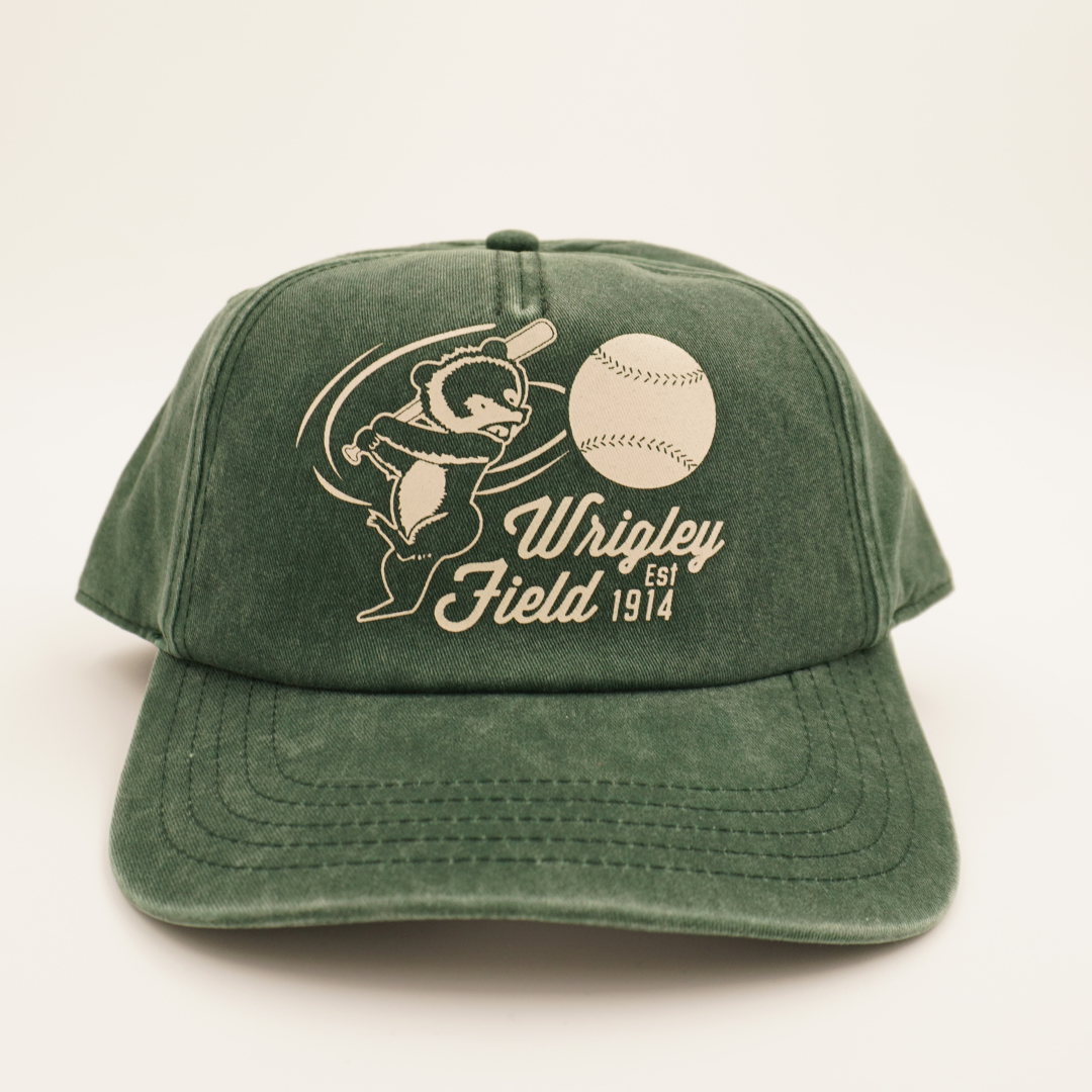Wrigley Field Swinging Bear Rope Snapback Cap in White by American Needle Cap AMERICAN NEEDLE