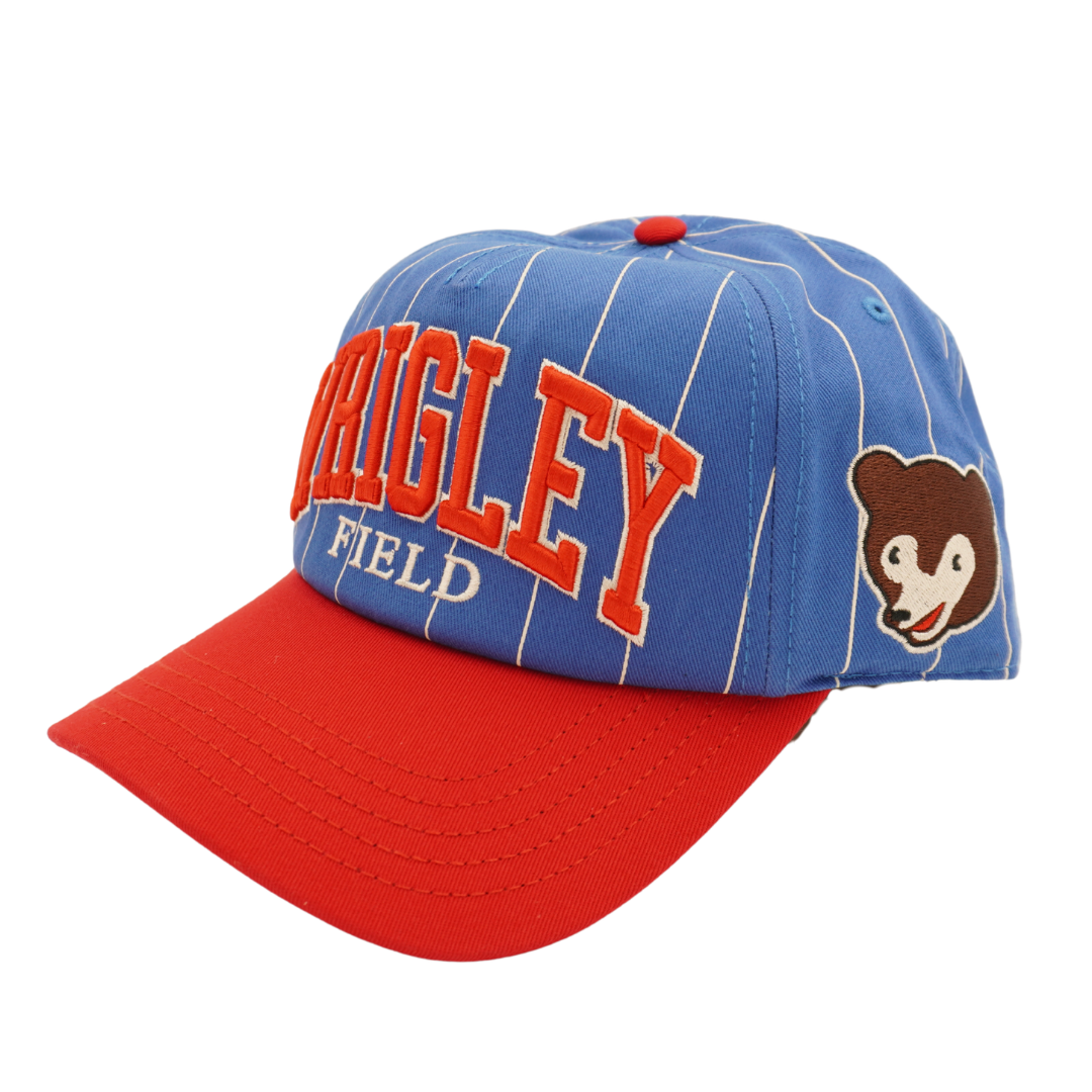 Wrigley Field Roscoe Pinstripe Rope Snapback Cap in Royal by American Needle Cap AMERICAN NEEDLE