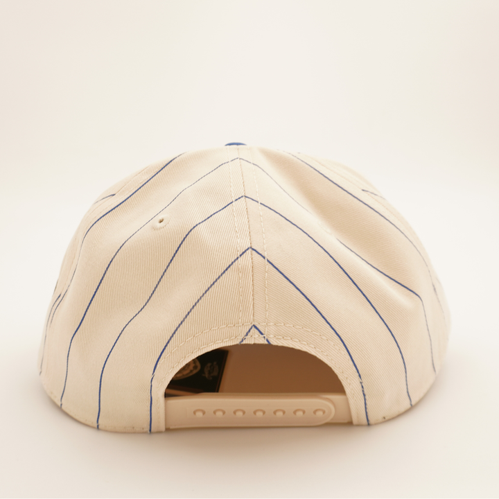 Wrigley Field Roscoe Pinstripe Rope Snapback Cap in Ivory by American Needle Cap AMERICAN NEEDLE