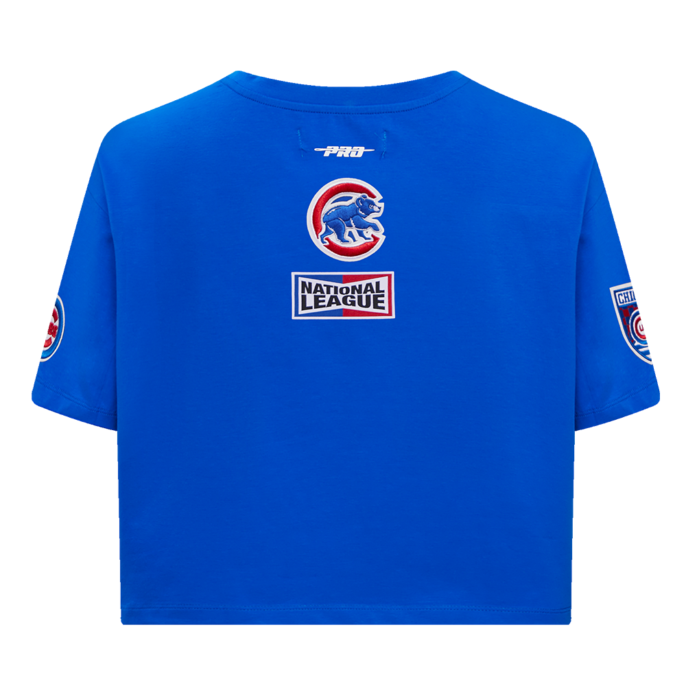 CHICAGO CUBS PRO STANDARD WOMEN'S FAST LANE ROYAL BOXY TEE Short Sleeve Tees PRO STANDARD