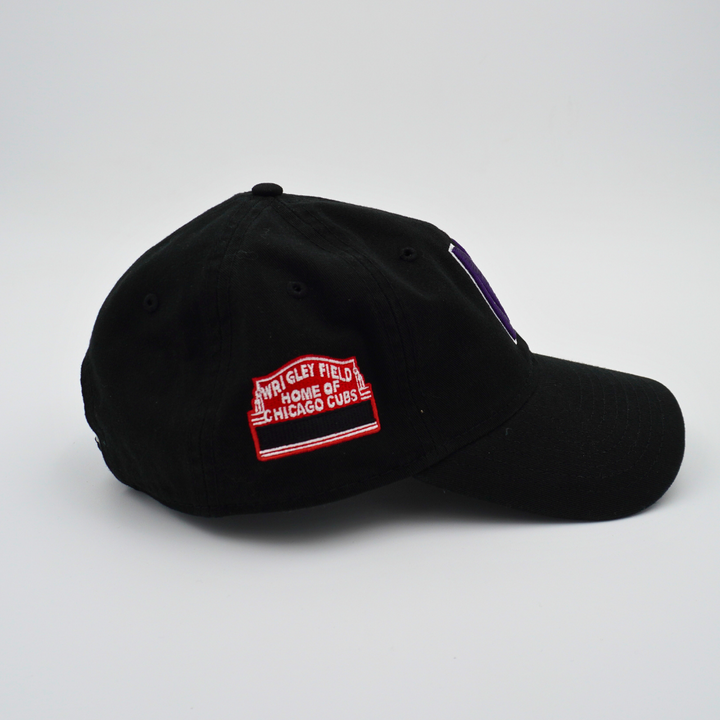 Wrigley Field Marquee X Northwestern Black Adjustable Cap Cap NEW ERA CAP COMPANY INC