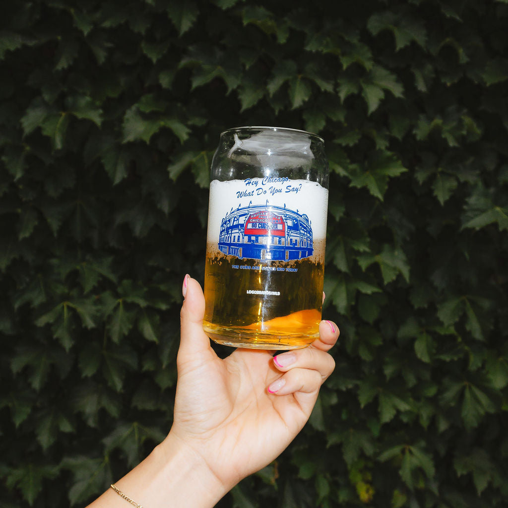 Chicago Cubs X Alice & Wonder Hey Chicago Glass Home & Office Alice & Wonder