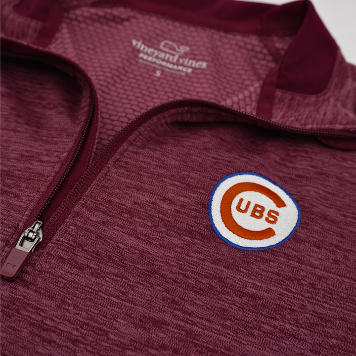 CHICAGO CUBS VINEYARD VINES MEN'S MAROON QUARTER ZIP Outerwear VINEYARD VINES