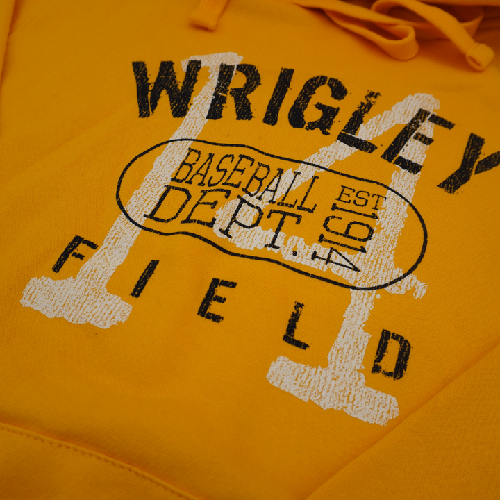 WRIGLEY FIELD ATHLETIC DEPARTMENT GOLD HOODIE Sweatshirts & Hoodies FUNDY