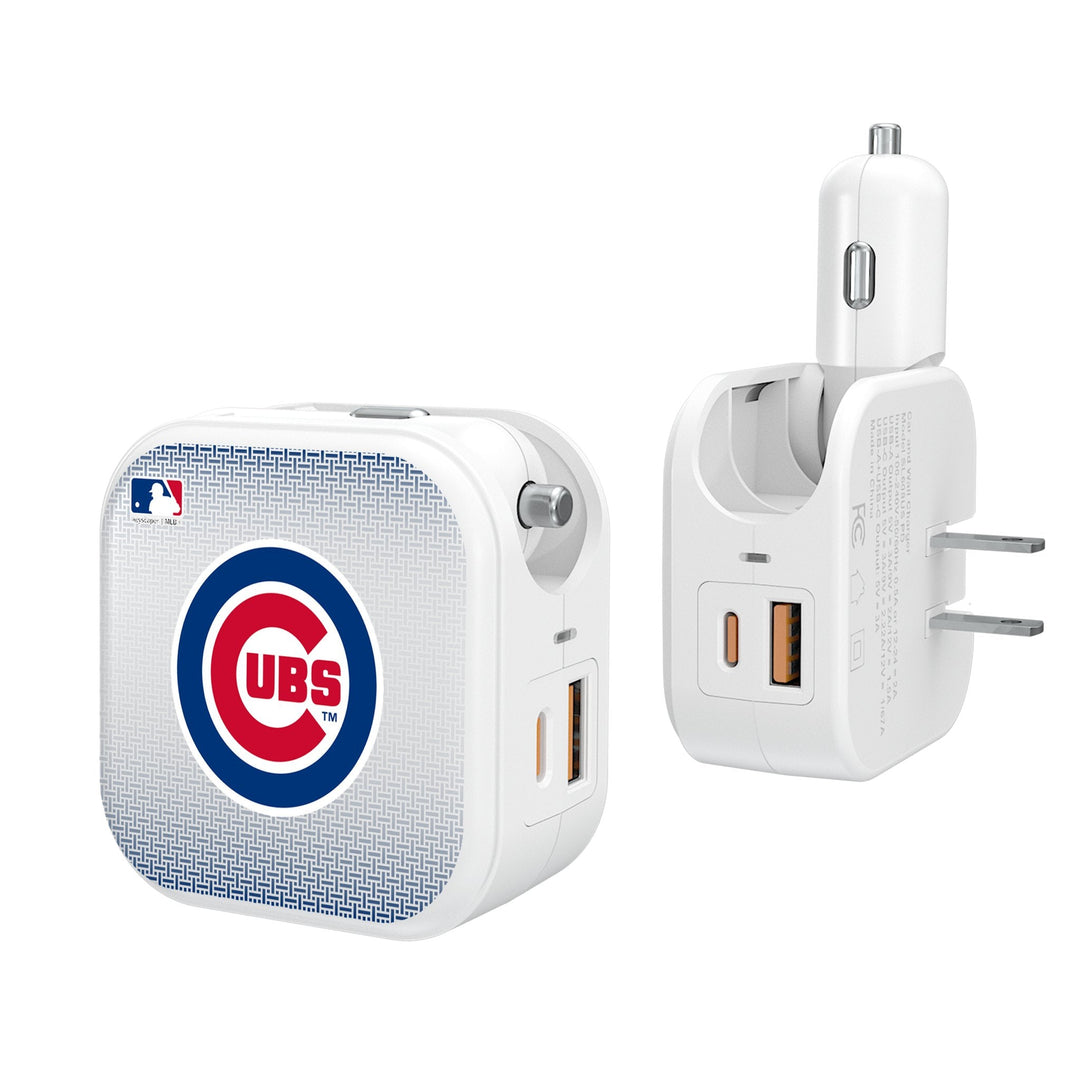 Chicago Cubs Linen 2 in 1 USB Charger Chargers and Powerbanks Keyscaper